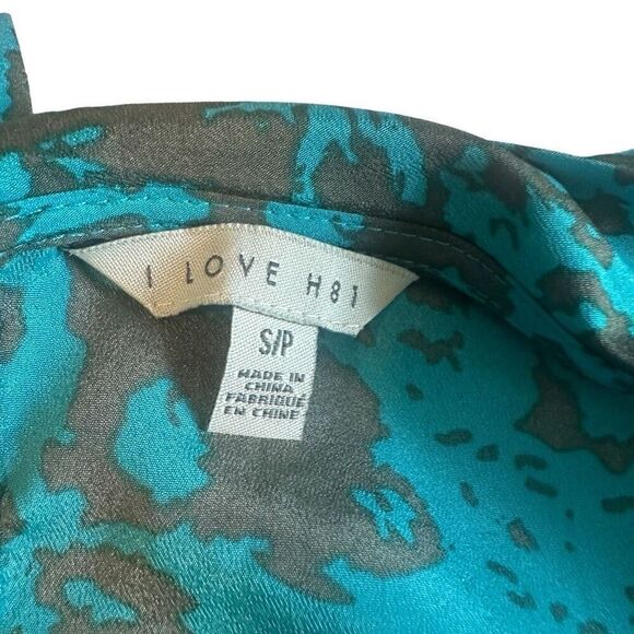 Forever 21 grey and turquoise blouse - Picture 3 of 6